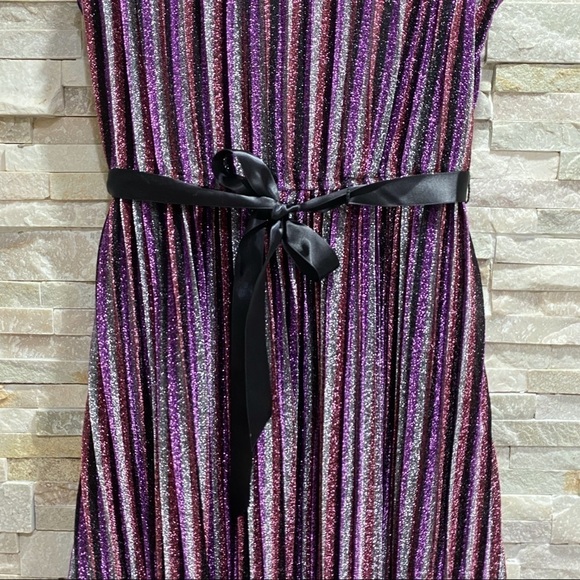 AVA & Yelly Shimmer Stripe Shift Dress Size 16 - Picture 6 of 14